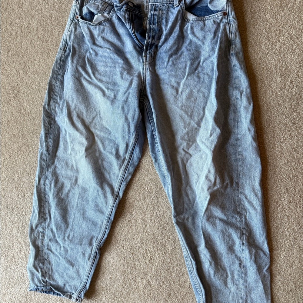 Old Navy Women's Balloon Light Blue Jeans